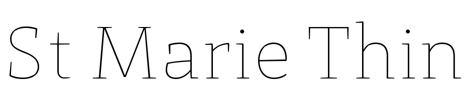 St Marie Thin Font Download Free